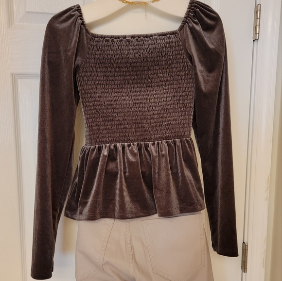 GAP Velour elasticated bodice top - Picture 5 of 8